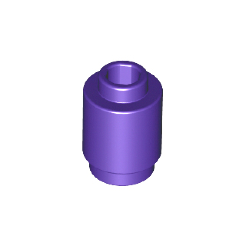 Steen, Rond 1x1 met open nop Dark Purple